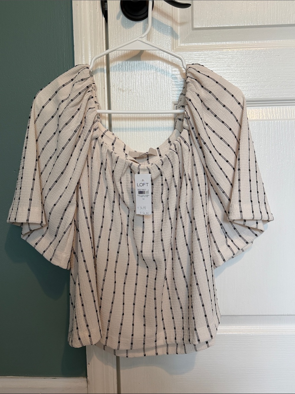 NWT Black and White Loft Blouse- Medium